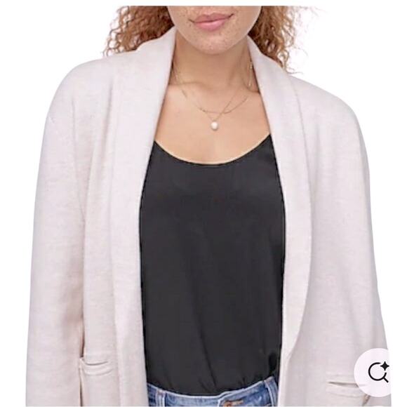 J. Crew Camie Blush Pink Sweater Blazer, Shawl Collar, Relaxed Office Casual XL - Picture 1 of 9